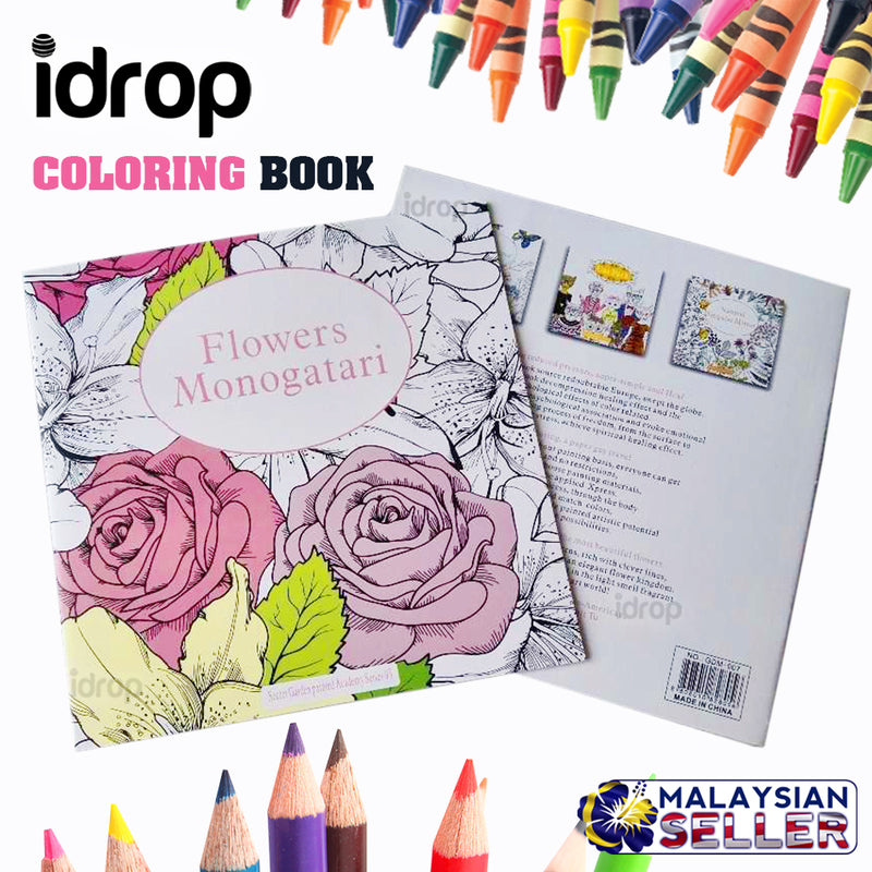 idrop FLOWER MONOGATARI Coloring Book
