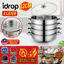 idrop [ 4 LAYER ] Stainless Steel Steamer Cooker Cookware / Periuk Masak Stim Keluli Tahan Karat / 32CM四层 蒸锅