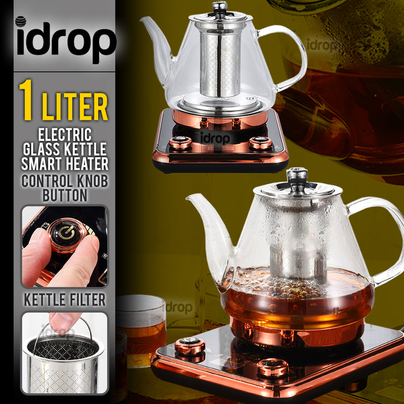 idrop 1L Electric Glass Kettle Tea Pot Smart Heater