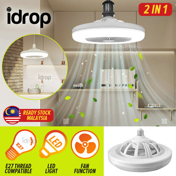 idrop [ 2 IN 1 ] Multifunction Ceiling Light & Fan / Lampu Dan Kipas Siling Dua Dalam Satu / 30W LED灯隐形风扇
