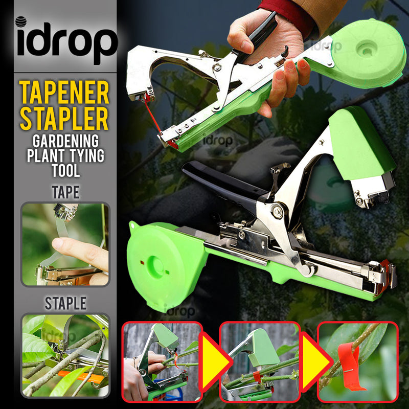 idrop 2 IN 1 Gardening Plant Branch Handheld Tapener & Stapler Clipper Device