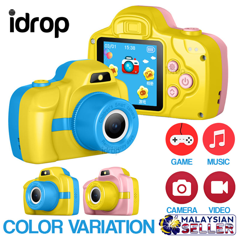 idrop portable Mini Camera Video Camcorder for Children [ Support 32GB Memory Card ]