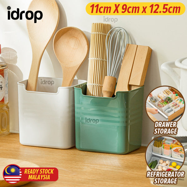 idrop Kitchen Drawer & Refrigerator Storage Box / Kotak Bekas Simpanan Barangan Peti Ais & Laci / 冰箱侧门收纳盒 [ 11.8CM x 9.8CM x 12.5CM ]