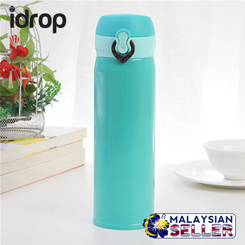 idrop Tight Vacuum Seal Flip Cap Water thermos bottle [ 500 ml ] [RANDOM COLOR GIVEN]