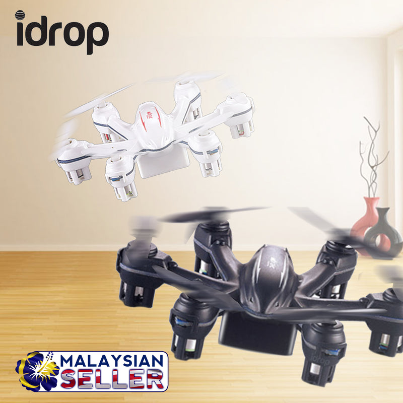 idrop X-SERIES R/C Hexacopter With 6-Axis Gyro | 2.4G Speed Toggle 3D Roll | Black/White