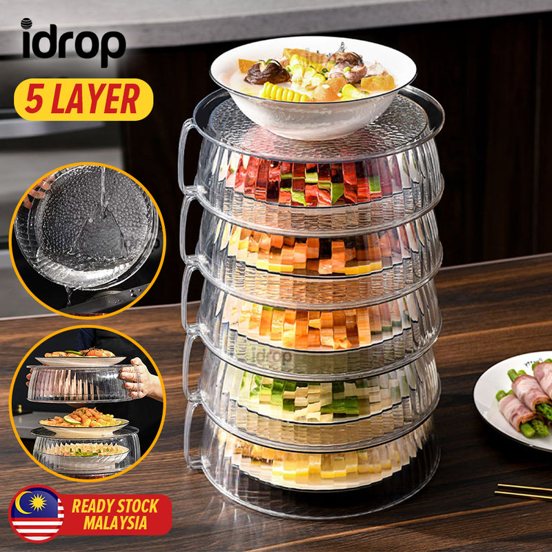 idrop [ 5 LAYER ] Vegetable Cover Food Storage Box Insulation Dust Cover / Tudung Saji Penyimpanan Makanan 5 lapisan / 5层保温盖PET菜罩