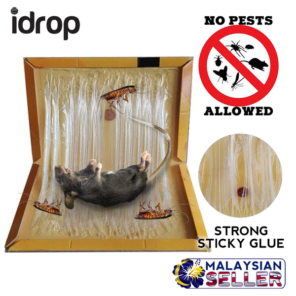 idrop Pest Control Mouse Cockroach Exterminator Sticky Pad Trap Board