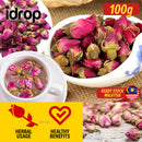 idrop 100g Dried Rose Flower Herb Buds |（100克) 法国玫瑰花