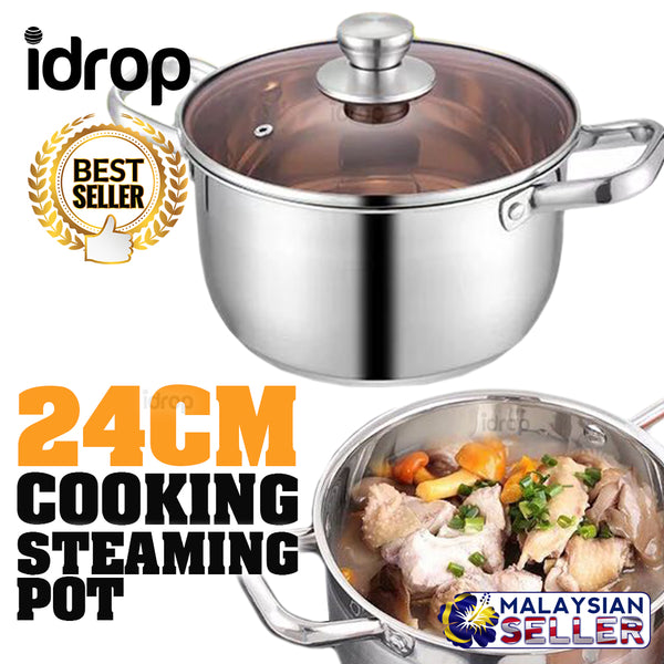 idrop 24CM Portable Cooking Steaming Pot