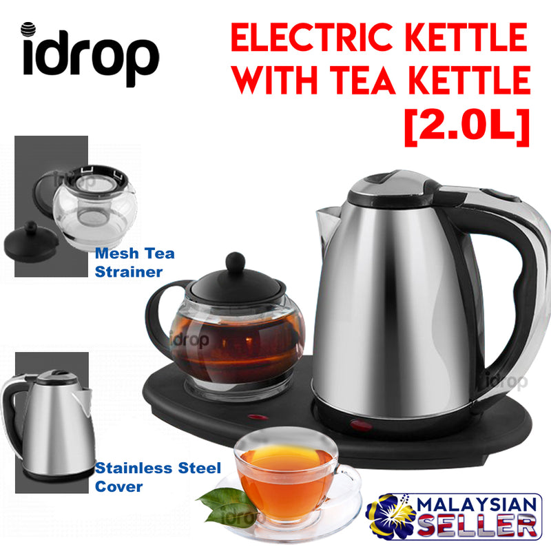 Idrop JL2000 1800w  Stainless Steel Electric Kettle with Tea Kettle [2.0L]