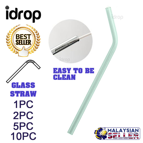 idrop GLASS STRAW - Bent Glassed Drinking Straw
