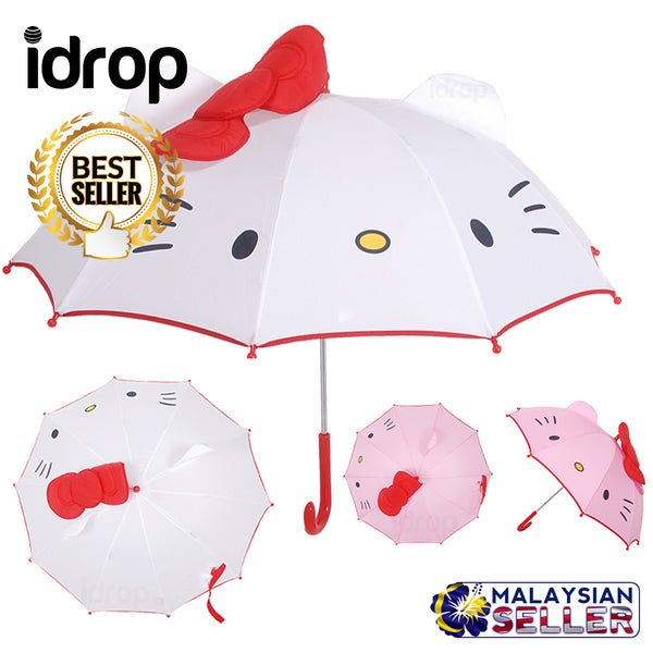 idrop KITTY UMBRELLA - Cat Themed Children Rain Umbrella
