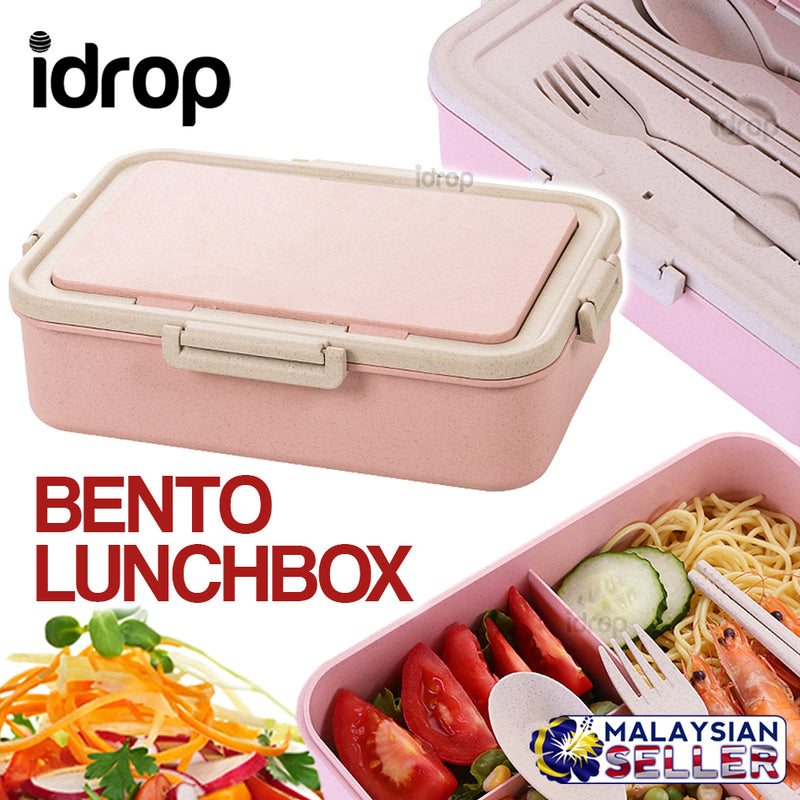 idrop BENTO LUNCHBOX - Portable lunch box with Eating Utensil