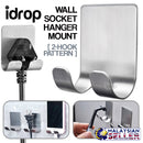 idrop Wall Socket Hanger for Home Kitchen and Bathroom [ 2-Hook Pattern ]