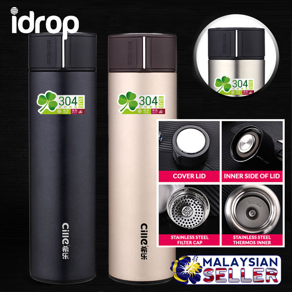 idrop Cille Stainless Steel Water Thermos Flask Container [ 520ml ]