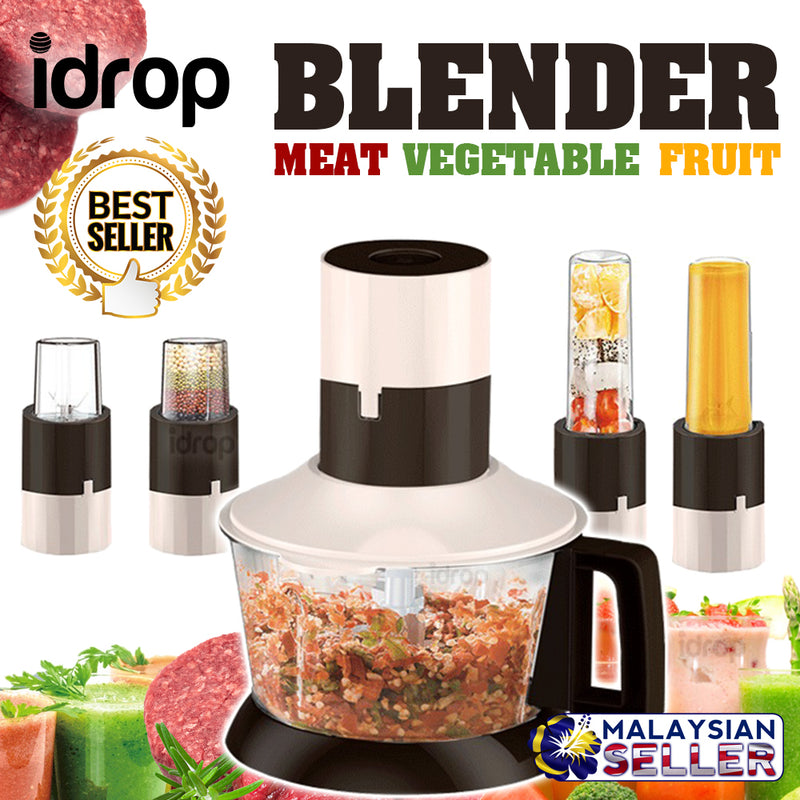 idrop MULTIFUNCTION BLENDER - Multipurpose Meat Fruit Vegetable Blender Grinder Set