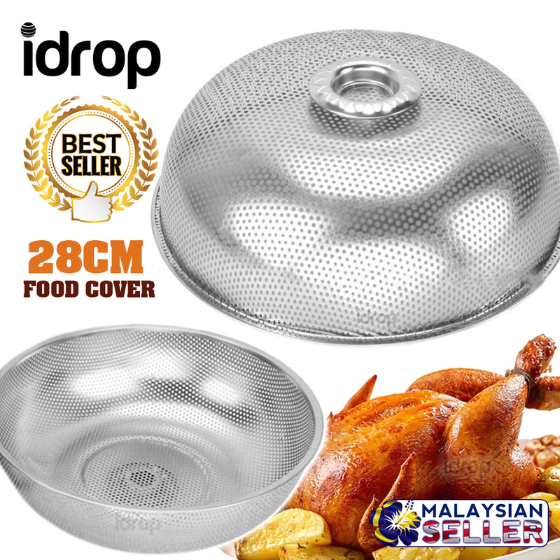 idrop [ 28CM ] METALLIC FOOD COVER - Kitchen Food Cover Mesh