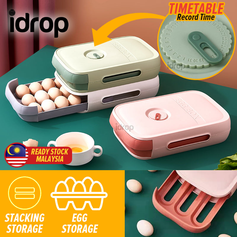 idrop Stackable Portable Drawer Egg Storage Box / Kotak Simpanan Telur Mudah Alih / 抽屉式鸡蛋收纳盒