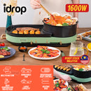 idrop Multifunction Shabu-Shabu Barbecue Grill Hotpot 1600W Electric Cooker / Tempat Masak Elektrik BBQ & Gril / 1600W涮烤一体锅(多功能料理锅)(尚烤佳SUNCOJIA)