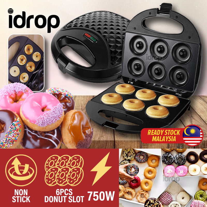 idrop Electric Donut Maker Sandwich Plate 750W [ 6 Slot ]