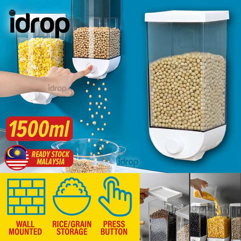 idrop 1500ml Wall Mounted Storage Grain Food tank