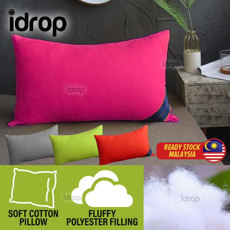 idrop 100% Cotton & Polyester Fibre Soft Hotel Grade Standard Quality Sleeping Pillow