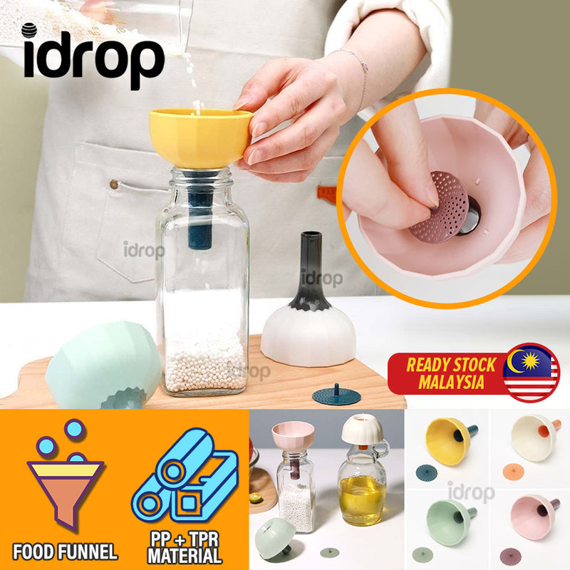 idrop Multifunctional Silicone Food Funnel / Corong Silikon Pelbagai Fungsi / 多功能硅胶漏斗