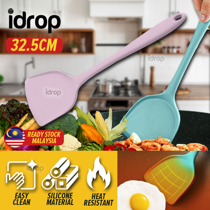idrop [ 32.5CM ] Silicone Spatula Heat Resistant Kitchen Cooking Utensil / Spatula Silikon Memasak / 32.5CM硅胶锅铲