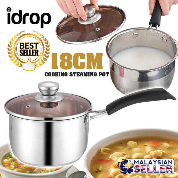 idrop 18CM Small Portable Cooking Steaming Pot