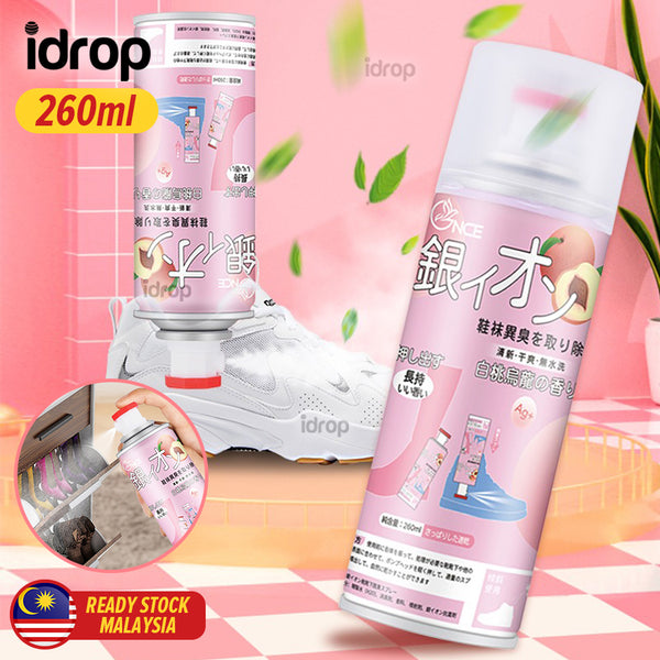 idrop [ 260ml ] Shoe Fragrant Anti Odor Deodorant Sterilization Antibacterial Spray / Pewangi Penyembur Kasut / 260ML鞋袜除臭喷剂(抑菌防臭)(沃好佳)