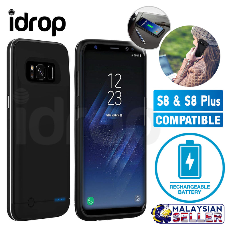 idrop POWER BATTERY 5200 / 4200 mAh Smartphone Case Cover Casing Compatible for S8 & S8 Plus