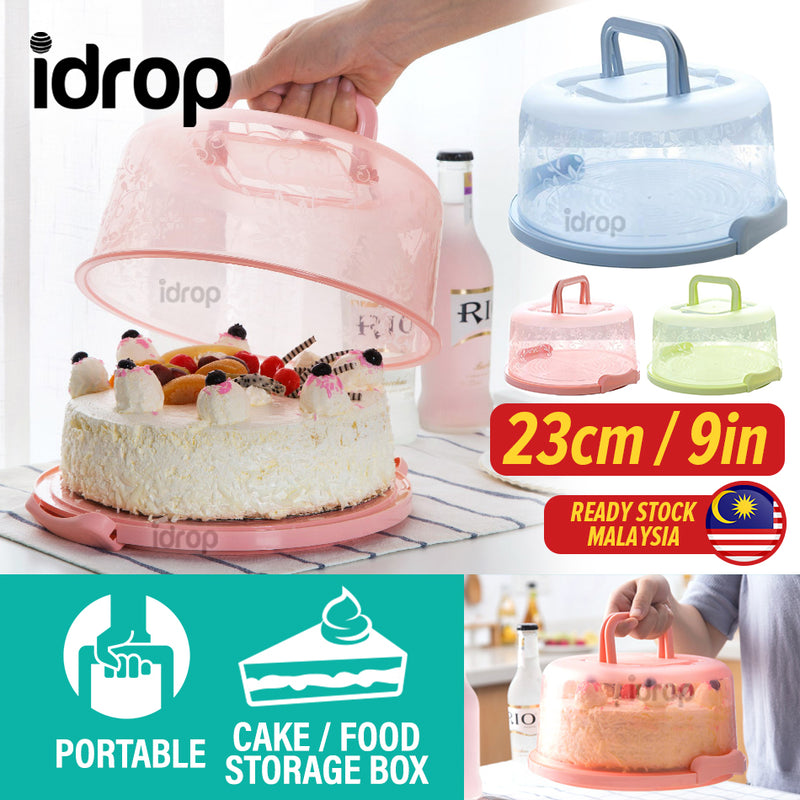 idrop 23CM Portable Cake Food Cover Storage Box
