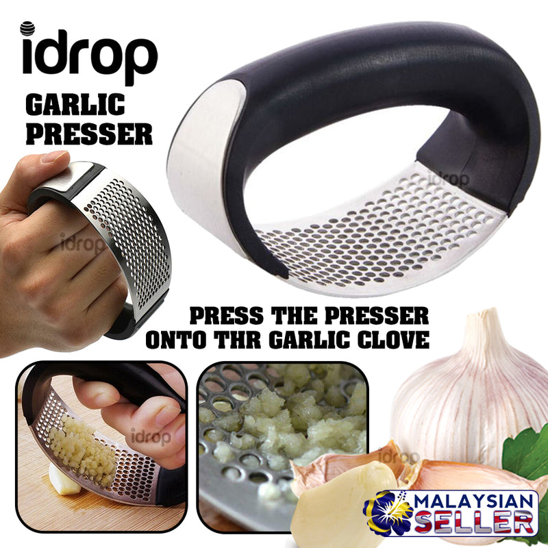 idrop Garlic Presser Handheld Press