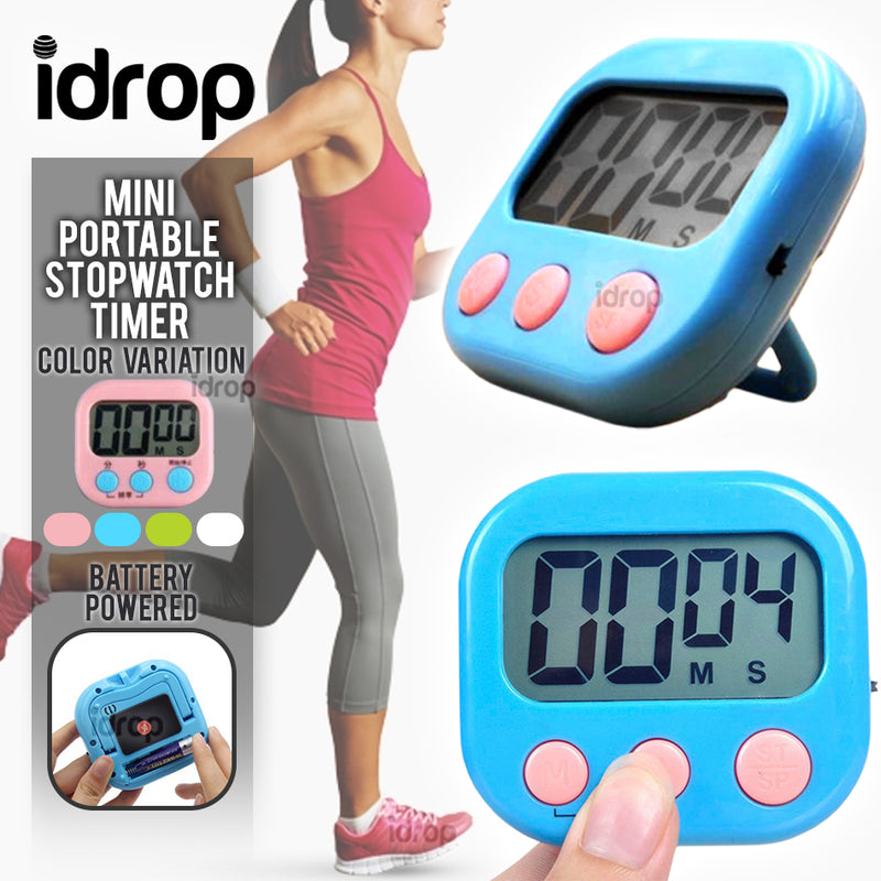 idrop Mini Portable Electronic Digital Stopwatch Timer Reminder / Jam Randik Elektronik