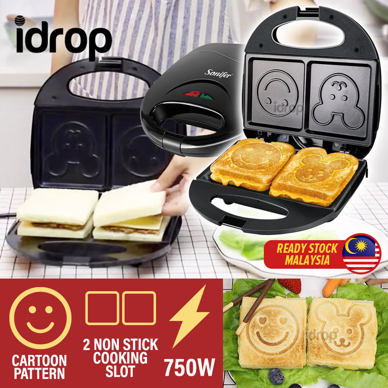 idrop Electric Sandwhich Toaster Maker with Cartoon Face [ 750W ]