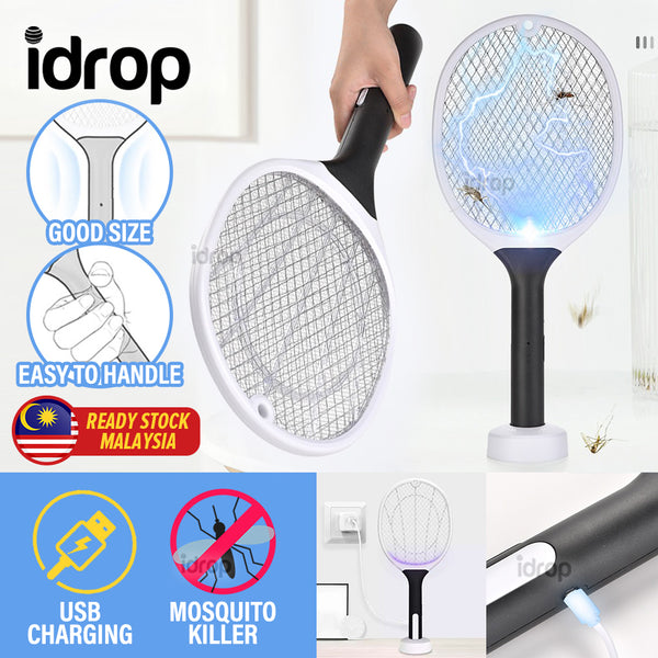 idrop WP08 Electric Shock Mosquito Killer Swatter  / Raket Pemukul Nyamuk / 两用强力灭蚊灯拍