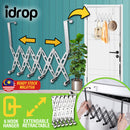 idrop [ 6 Hook ] Stainless Steel Retractable Extendable Door Hanging Hanger Hook
