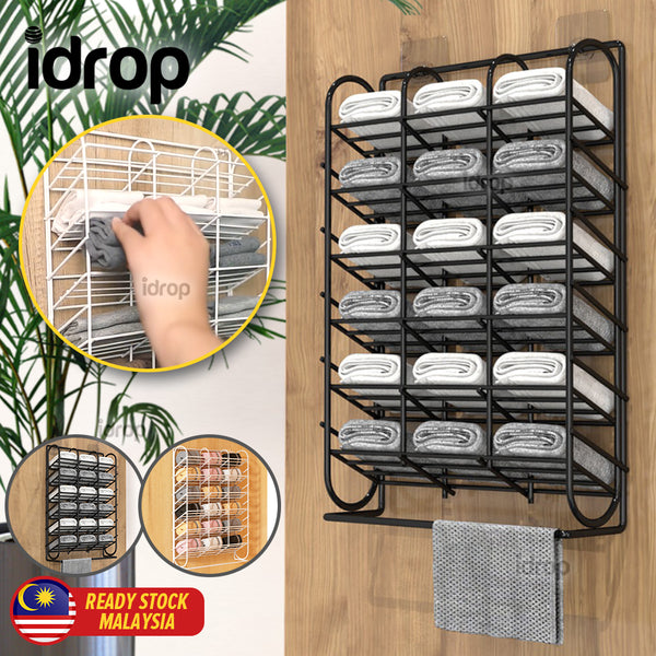 idrop [ 18 Grid ] Sock & Underwear Storage Rack / Rak Penyimpanan Stokin & Seluar Dalam / 18格袜子架(袜 子收纳架)(铁艺壁挂篮 )