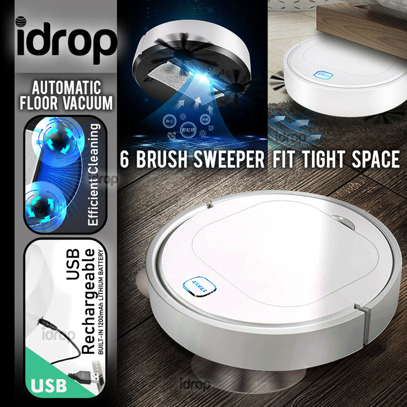 idrop ES28 Smart Automatic Robotic Rechargeable Vacuum Cleaner Suction Sweeping Mopping Floor Cleaning Machine