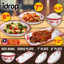 idrop Ceramic Kitchen Tableware [ Plate / Rice Bowl / Serve Plate ]