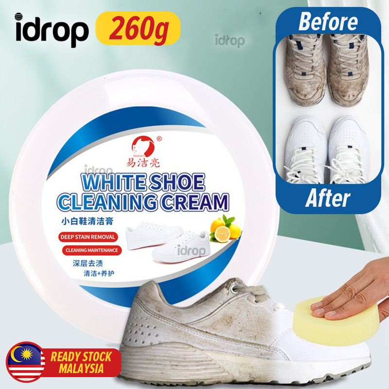 idrop [ 260g ] White Shoe Cleaning Cream / Pencuci Pembersih Kasut Krim Pemutih / 260G小白鞋清洁膏
