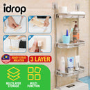 idrop [ 3 LAYER ] Multilayer Bathroom Toilet Toiletry Storage Shelf Rack