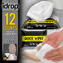 idrop 12pcs Cleaning Sneaker Shoe Quick Wipes [ 150mm x 200mm ]