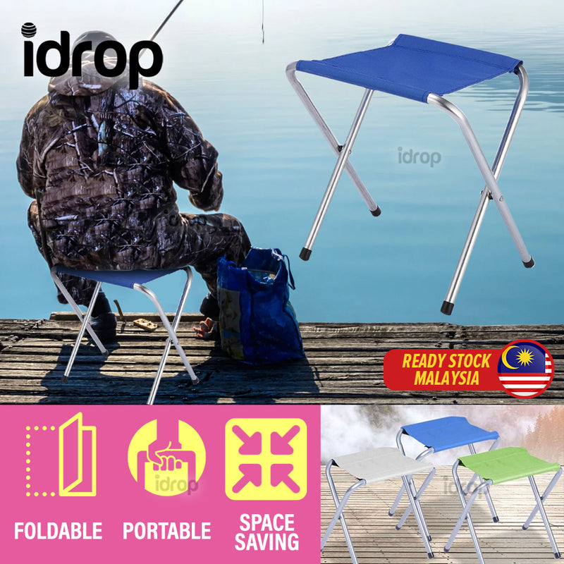 idrop Portable Foldable Outdoor Picnic Stool / Kerusi Lipat Berkhelah / 牛津布户外折叠凳(单层布) [ 27 X 33.5 X 35CM ]