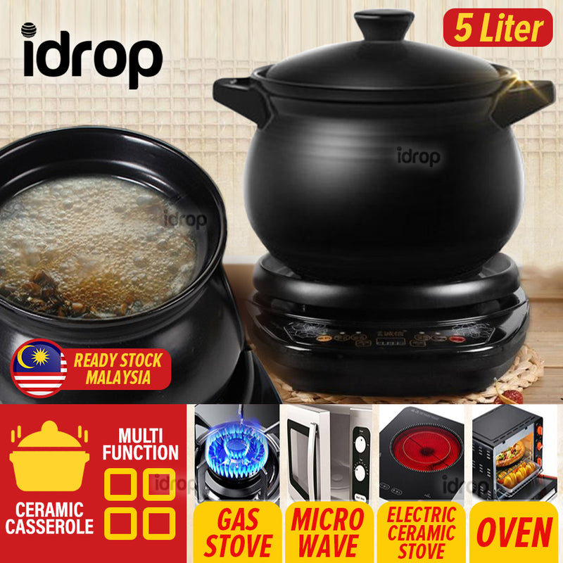 idrop [ 5L ] Multifunction Electric Ceramic Health Pot / Periuk Seramik Pelbagai Guna / 5L 养生煲(煎药壶)