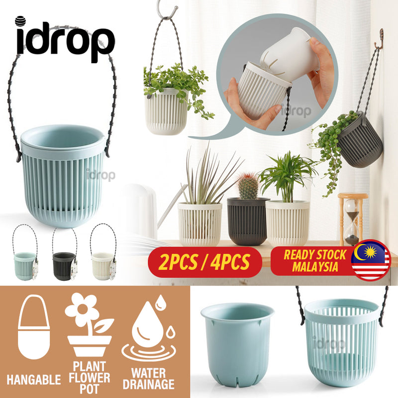 idrop [ 2pcs / 4pcs ] Mini Hanging Flower Plant Pot Decor