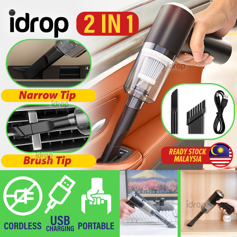 idrop [ 2 IN 1 ] Cordless USB Rechargeable Vacuum Cleaner