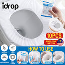 idrop [ 10PCS ] Disposable Toilet Seat Cushion Cover / Alas Duduk Jamban Pakai Buang / 一次性马桶垫彩袋包装