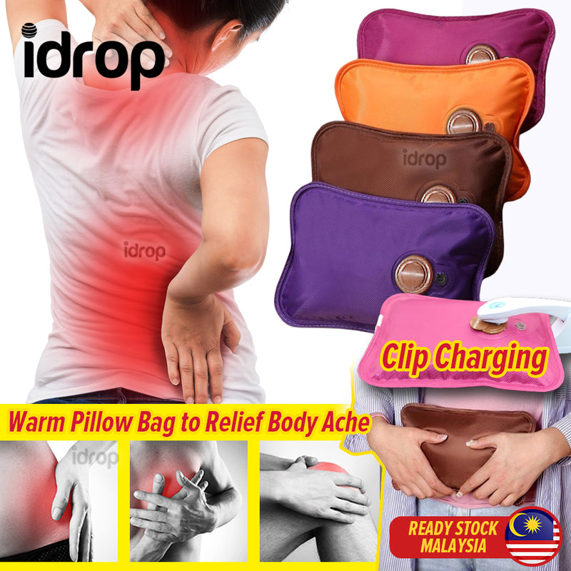 idrop Electric Heating Warm Bag Pillow Body Ache Relief with Clip Charger