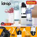 idrop [ 1000ml ] Portable Drinking Water Bottle / Botol Minuman Mudah Alih / 大容量塑料弹跳水壶1000ML